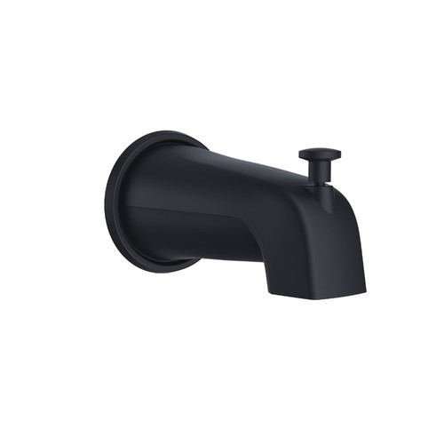 Gerber D606225BS 5 1/2" Wall Mount Tub Spout with Diverter - Satin Black