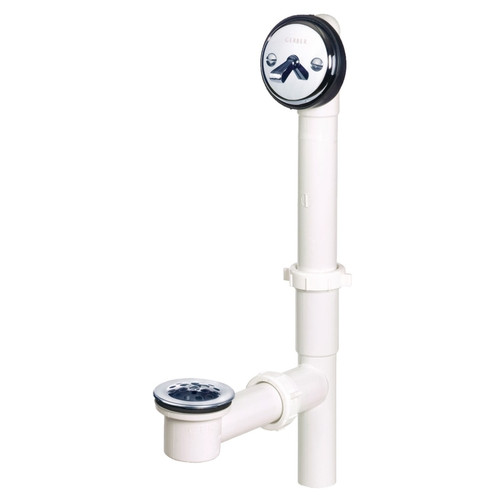 Gerber G0041510 Classics PVC Trip Lever Drain for Standard Tub - Chrome