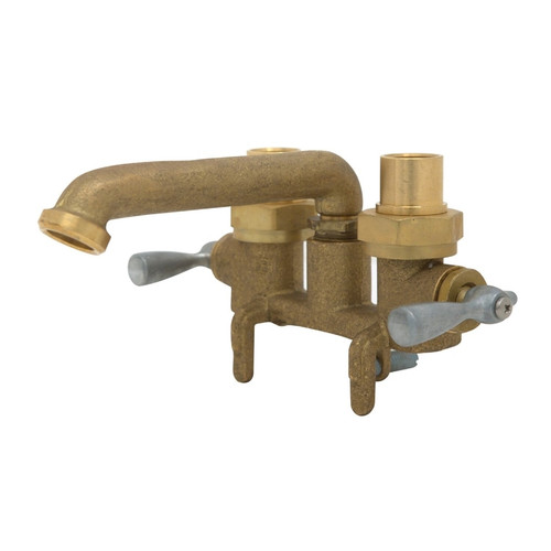 Gerber G0049535 Classics Two Handle Clamp On Laundry Faucet w/ IPS/Sweat Connections -No Threads on Spout 2.2gpm Rough Brass