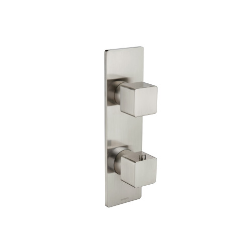 Flusso 196.2740BN 3/4" Thermostatic Shower Valve & Trim - 2-Output - Brushed Nickel