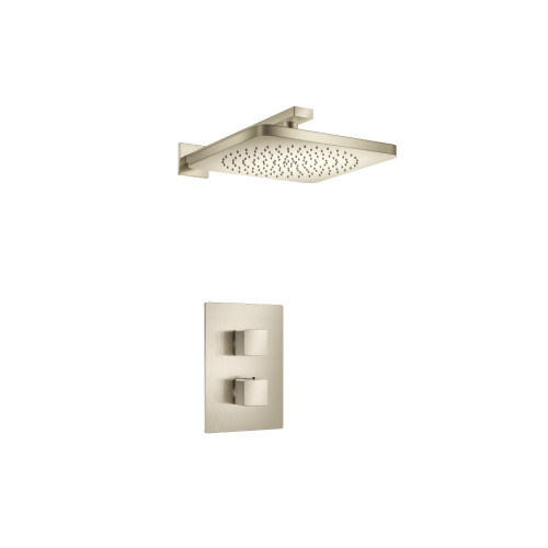 Flusso 196.7000BN Single Output Shower Faucet Set With Shower Head And Arm - Brushed Nickel