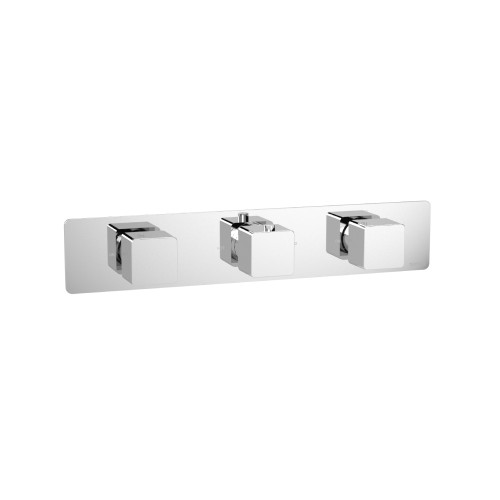 Isenberg  196.2715TBN Trim For Horizontal Thermostatic Valve with 2 Volume Controls - Brushed Nickel