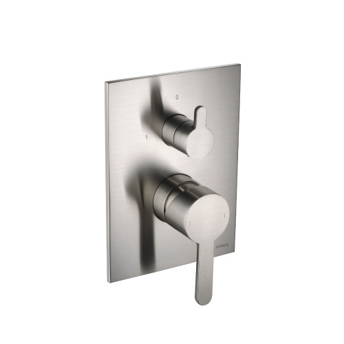Flusso 180.2100BN Tub / Shower Trim With Pressure Balance Valve - 2-Output - Brushed Nickel