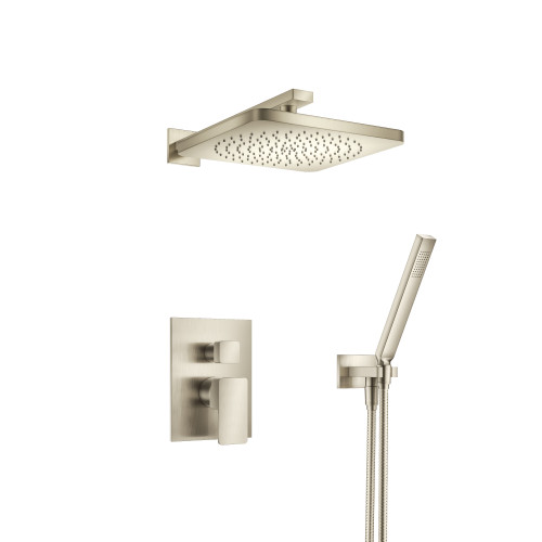 Isenberg  196.3300BN Two Output Shower Set With Shower Head And Hand Held - Brushed Nickel