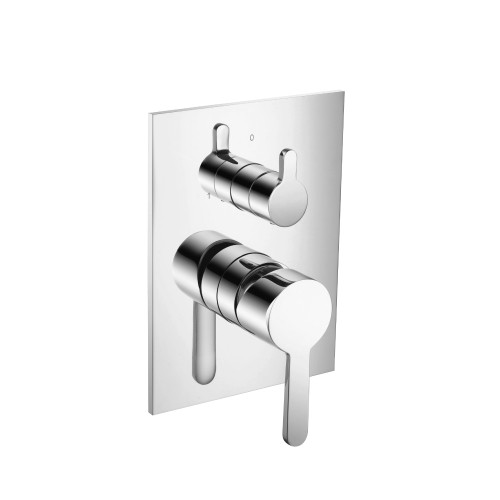 Flusso 180.2100CP Tub / Shower Trim With Pressure Balance Valve - 2-Output - Chrome