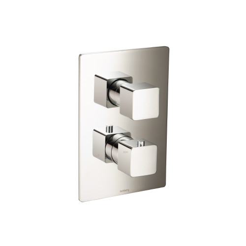 Flusso 196.4421PN 3/4 " Thermostatic Valve & Trim - With 2-Way Diverter - 2 Output - Polished Nickel