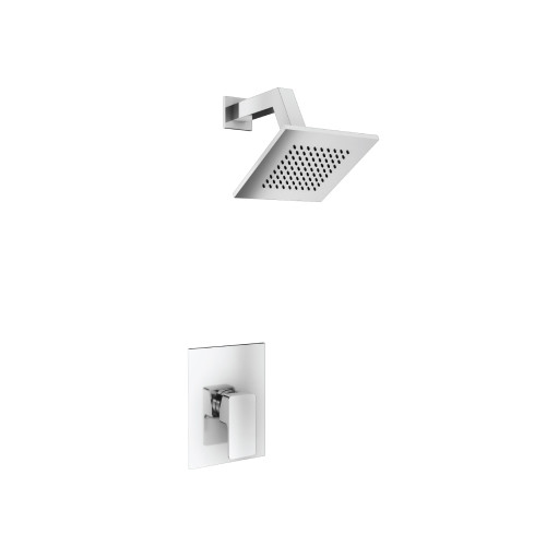 Flusso Single Output Shower Faucet Set With Brass Shower Head & Arm - Polished Nickel - 196.3050PN