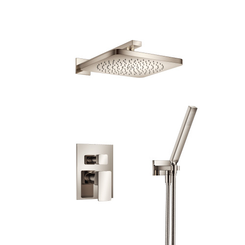 Flusso 196.3300PN Two Output Shower Faucet Set With Shower Head And Hand Held - Polished Nickel
