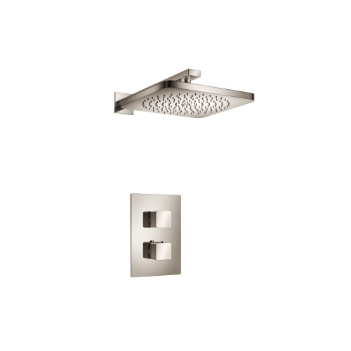 Flusso 196.7000SB Single Output Shower Faucet Set With Shower Head And Arm - Satin Brass