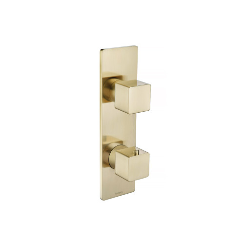 Flusso 196.4000VTSB Trim For Thermostatic Valve - Satin Brass