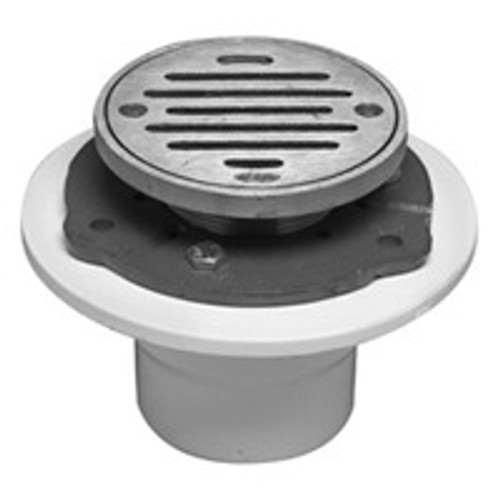 Mountain Plumbing  MT507P/MB 4" Round PVC shower drain - Matte Black