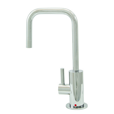 Mountain Plumbing Hot Water Faucet with Contemporary Round Body & Handle (90° Spout) - Satin Brass - MT1830-NL/SB