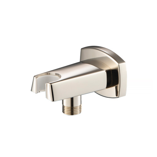 Flusso 240.8006PN Wall Elbow With Holder Combo - Polished Nickel