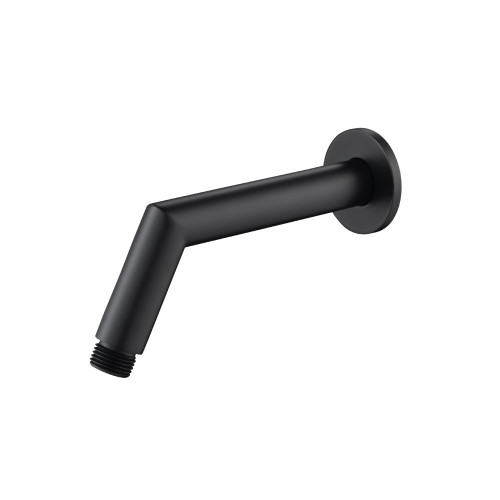 Isenberg  HS1030MB Round Shower Arm With Flange - 7" - With Flange - Matte Black