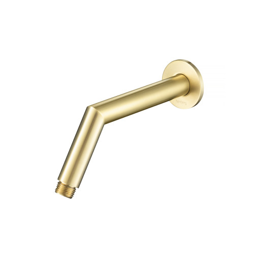 Flusso Round Shower Arm With Flange - 7" - With Flange - Satin Brass - HS1030SB
