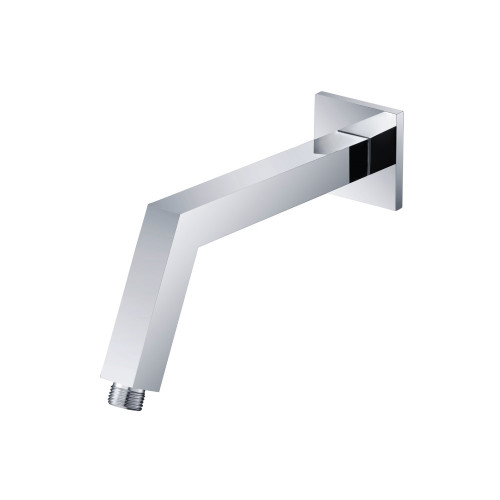 Flusso Square Shower Arm With Flange - 10" - With Flange - Chrome - HS1025CP
