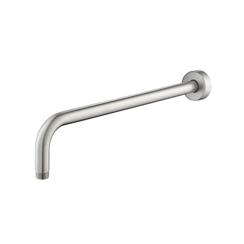 Isenberg  HS1012SABN Wall Mount Round Shower Arm - 16" (400mm) - With Flange - Brushed Nickel