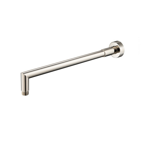 Isenberg  HS1040PN Wall Mount Round Shower Arm - 16" (400mm) - With Flange - Polished Nickel