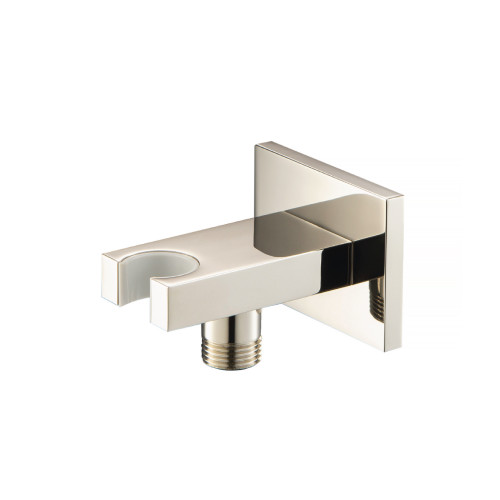 Flusso HS8006PN Wall Elbow With Holder Combo - Polished Nickel