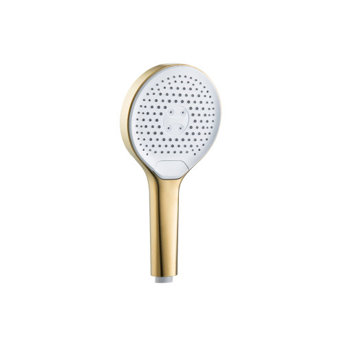 Flusso HS6260SB 3-Function ABS Hand Held Shower Head - 125mm - Satin Brass