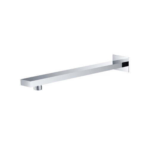 Flusso Wall Mount Shower Arm - 15" (385mm) - With Flange - Matte Black - HS1050MB