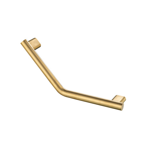 Flusso GBB.5218SB Angled Shower Grab Bar - 18" - Satin Brass