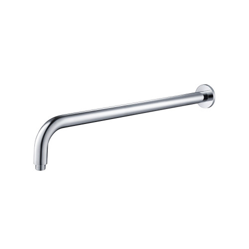 Flusso Wall Mount Round Shower Arm - 20" - With Flange - Chrome - HS1070CP