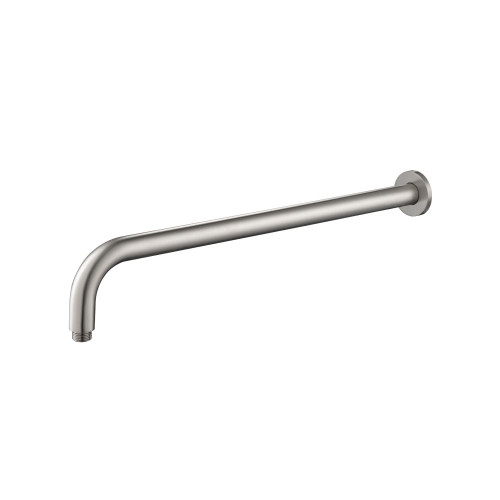 Flusso Wall Mount Round Shower Arm - 20" - With Flange - Brushed Nickel - HS1070BN