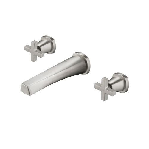 Flusso 240.2450TBN Trim For Two Handle Wall Mounted Tub Filler - Brushed Nickel