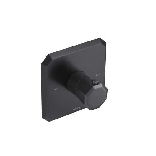 Flusso 230.4201TMB Trim For 3/4" Thermostatic Valve - Use with TVH.4201 - Matte Black