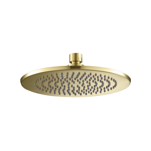 Flusso HS1002ASB 8" Solid Brass Showerhead / Rainhead - Round - Satin Brass