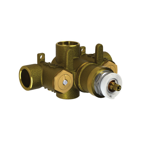 Flusso 3/4" Thermostatic Valve - Rough Brass - TVH.4201