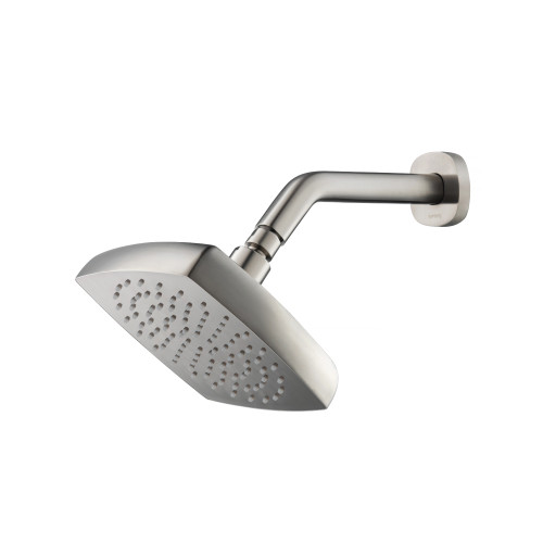 Flusso RHW.7CBN 7" Rain Head with 8" Arm - Brushed Nickel