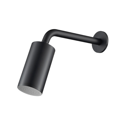Flusso 3" Brass Rain Head with 10" Arm - Matte Black - RHW.3RMB