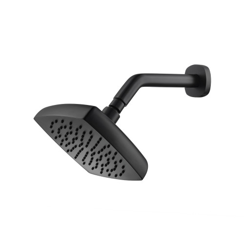 Flusso 7" Rain Head with 8" Arm - Matte Black - RHW.7CMB