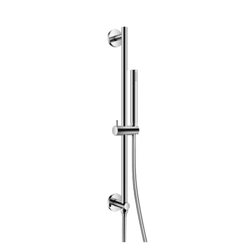 Flusso SHS.2014PN Hand Shower Faucet Set with Slide Bar, Integrated Elbow & Hose - Polished Nickel