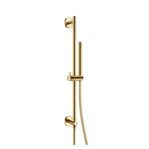 Isenberg  SHS.2014SB Hand Shower Set with Slide Bar, Integrated Elbow & Hose - Satin Brass