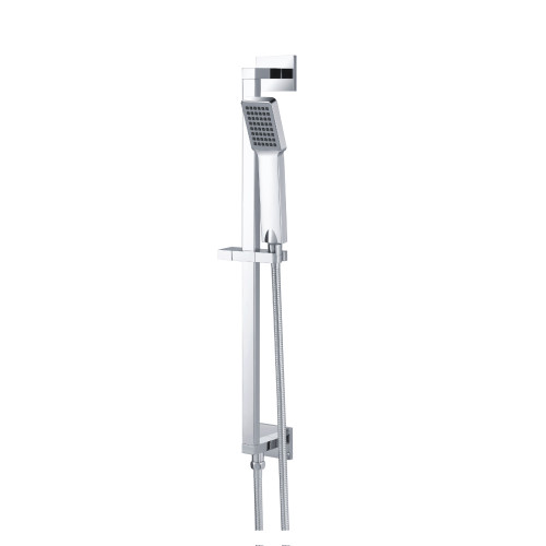 Flusso SHS.2015BN Hand Shower Faucet Set with Slide Bar, Integrated Elbow & Hose - Brushed Nickel