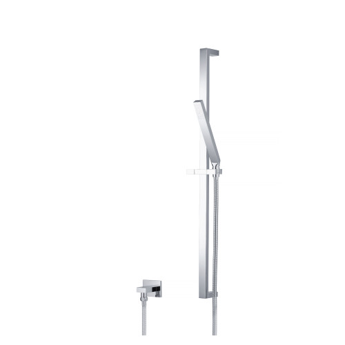 Flusso Hand Shower Faucet Set with Slide Bar and Elbow - Chrome - SHS.1016CP
