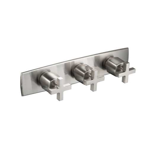 Isenberg  240.2715TBN Trim For Horizontal Thermostatic Valve with 2 Volume Controls - Brushed Nickel