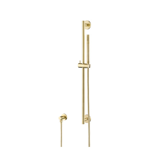 Flusso Hand Shower Faucet Set with Slide Bar and Elbow - Satin Brass - SHS.1014SB