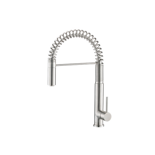 Flusso Dixie - Semi-Professional Dual Spray Stainless Steel Kitchen Faucet With Pull Out - Stainless Steel - K.1230SS