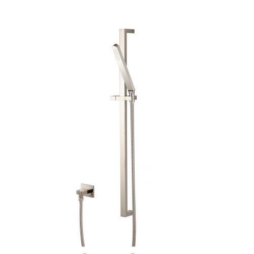 Flusso SHS.1018PN Hand Shower Faucet Set with Slide Bar and Elbow - Polished Nickel