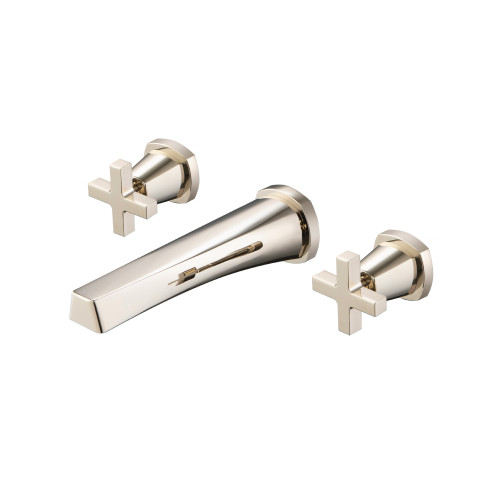 Flusso 240.2450PN Two Handle Wall Mounted Tub Filler - Polished Nickel