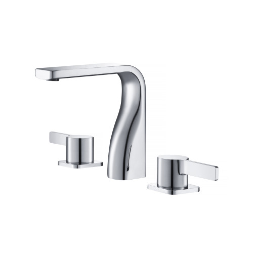 Flusso Three Hole 8" Widespread Two Handle Bathroom Faucet - Chrome - 260.2001CP