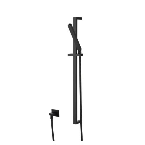Flusso Hand Shower Faucet Set with Slide Bar and Elbow - Matte Black - SHS.1018MB