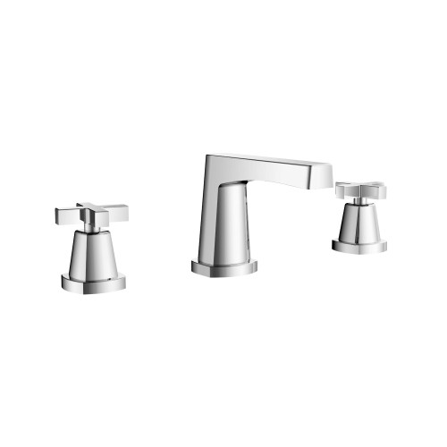 Flusso 240.2000PN Three Hole 8" Widespread Two Handle Bathroom Faucet - Polished Nickel