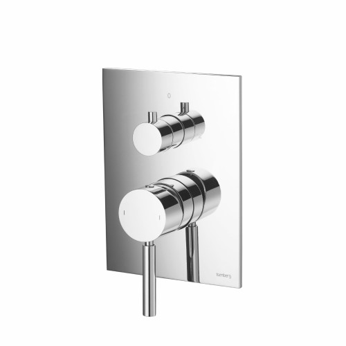 Flusso UF.2100MB Tub / Shower Trim With Pressure Balance Valve - 2-Output - Matte Black