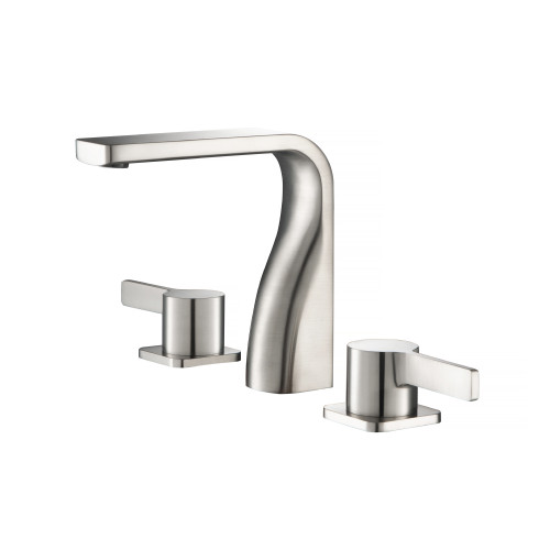 Flusso 260.2001BN Three Hole 8" Widespread Two Handle Bathroom Faucet - Brushed Nickel