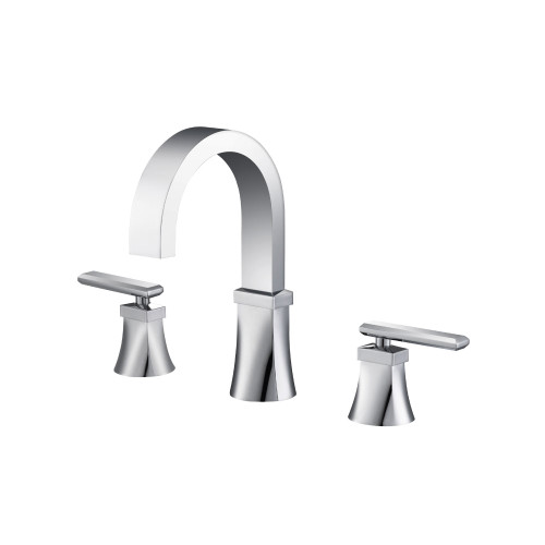 Flusso 230.2000CP Three Hole 8" Widespread Two Handle Bathroom Faucet - Chrome